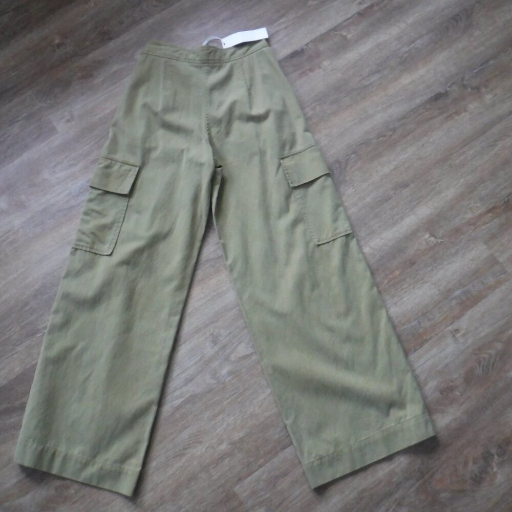 EVERY brand Wide Leg Cargo Pants Light Olive Size 0 NWT $88